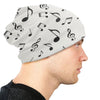 Music Note White Beanie