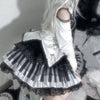 Piano Keys Kawaii Lace Skirt