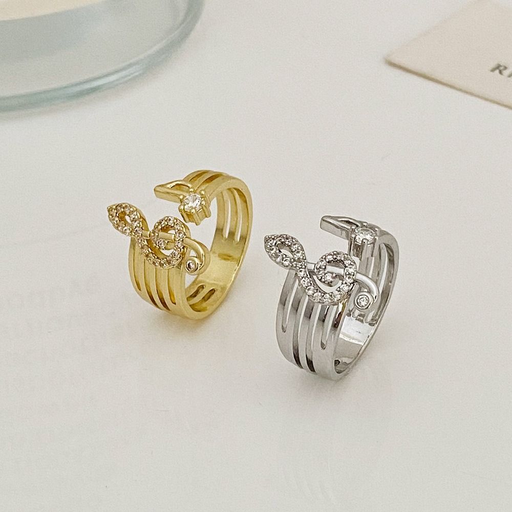 Music Note Shaped Open Ring - Artistic Pod