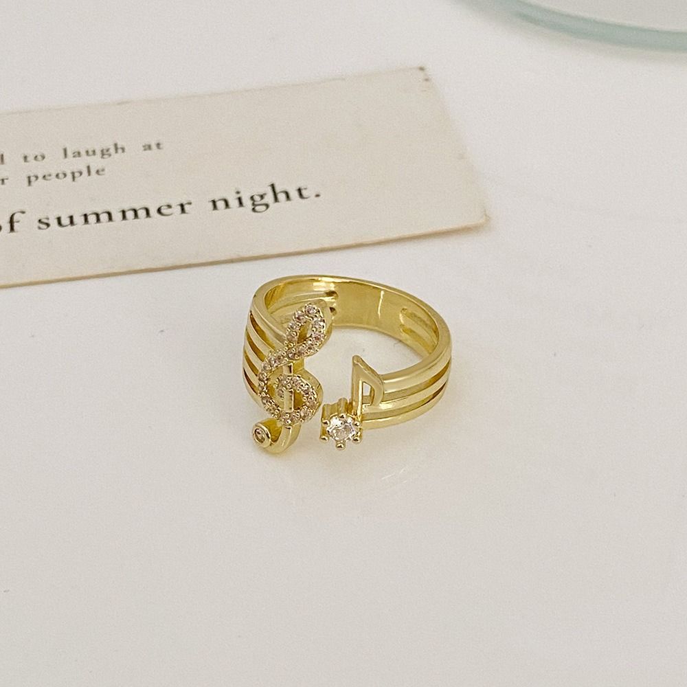 Music Note Shaped Open Ring - Artistic Pod
