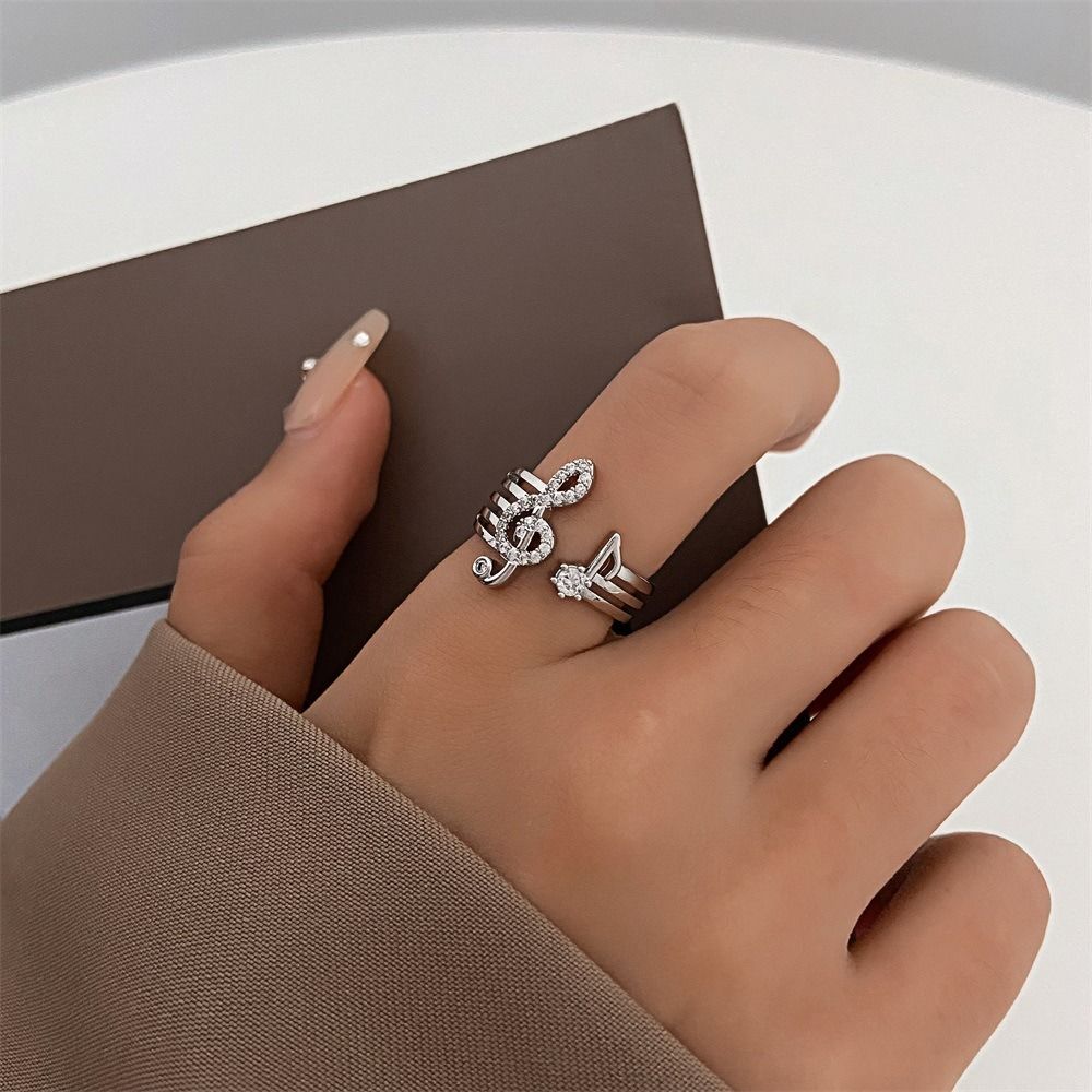 Music Note Shaped Open Ring