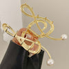 Pearl Music Notes Hair Clip