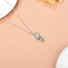 Wing Piano Treble Clef Necklace