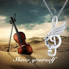 Wing Piano Treble Clef Necklace