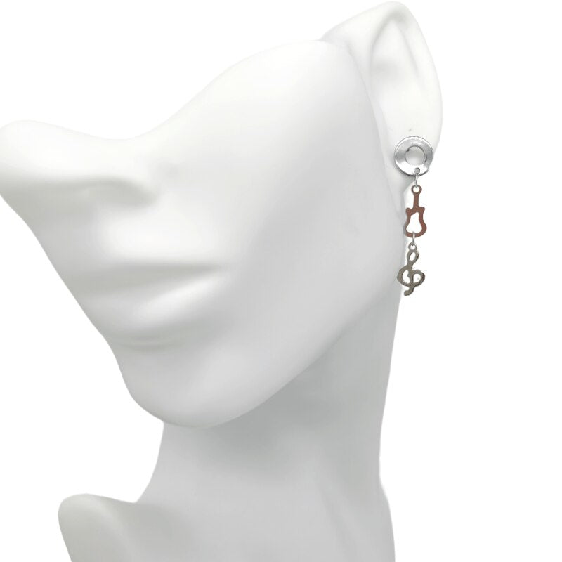 Music Notes Guitar Drop Earrings
