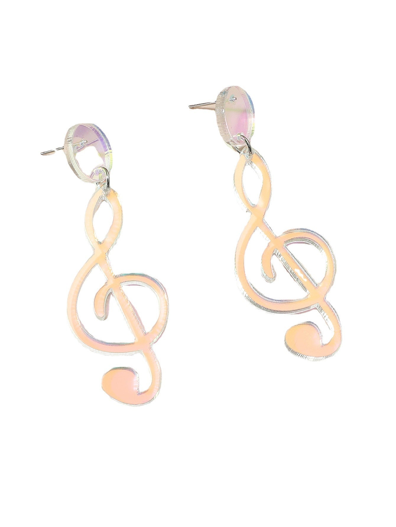 Acrylic Treble Clef Earrings