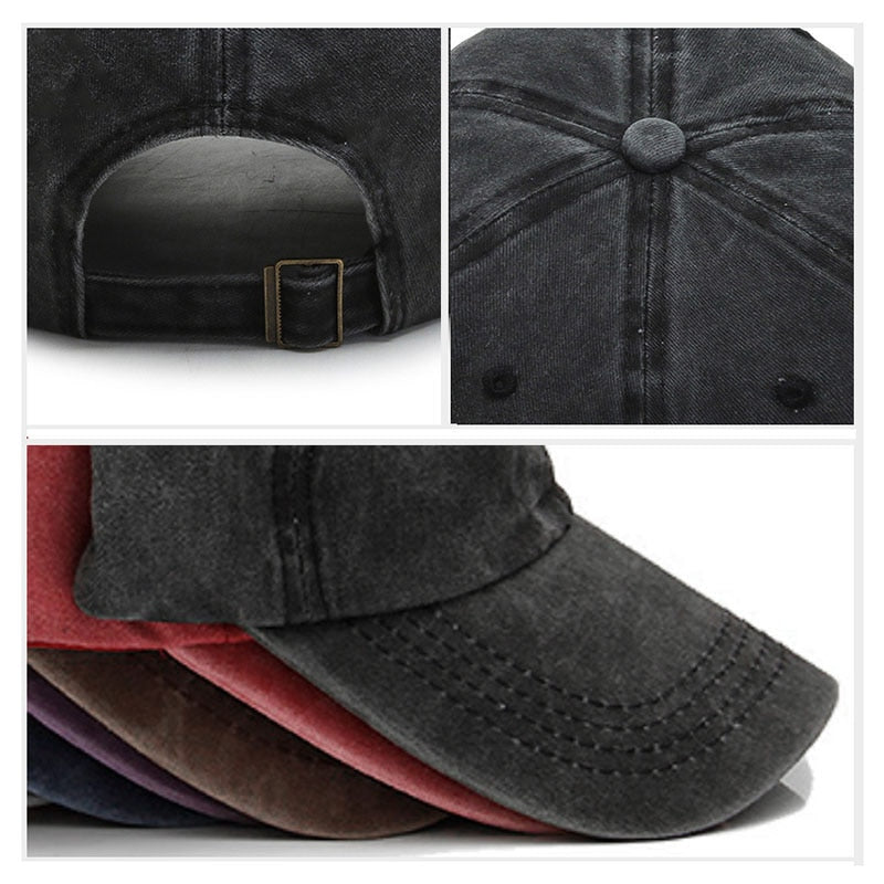 Vintage Washed Music Embroidery Cap