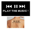  “PLAY THE MUSIC” Henna Stencil