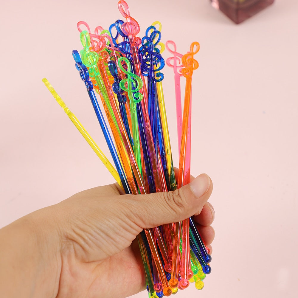 20pcs Music Note Swizzle Sticks
