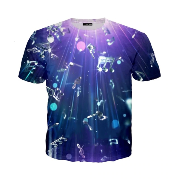 Music Notes 3D Print T-shirt