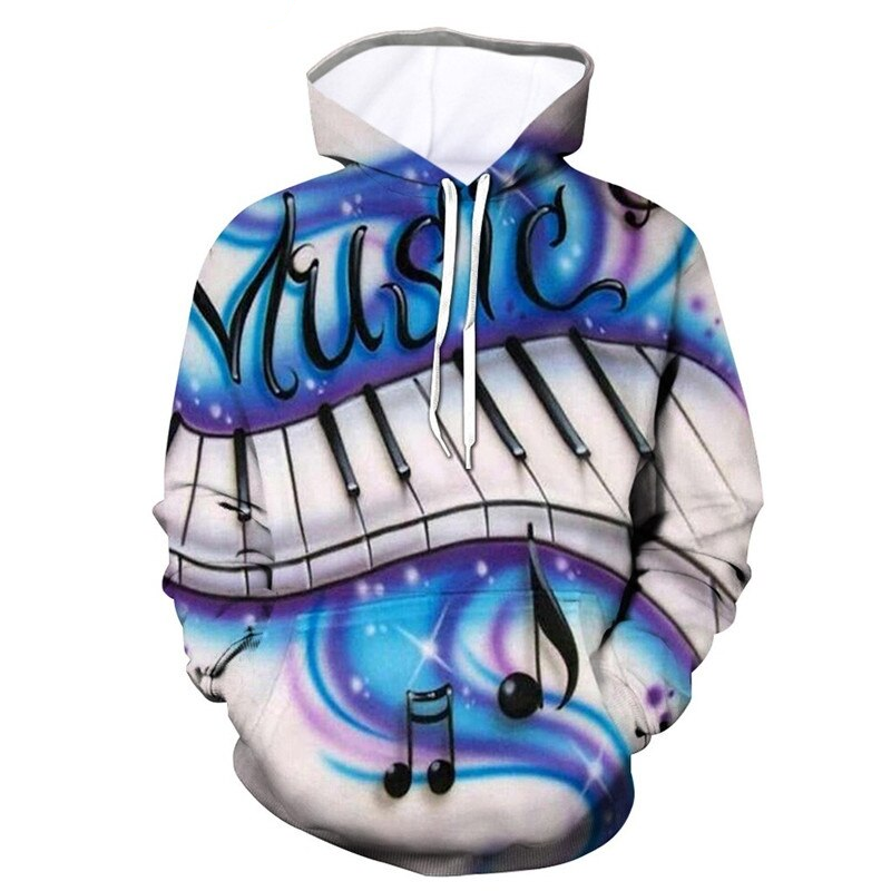 Music Piano Keys 3D Print Hoodie