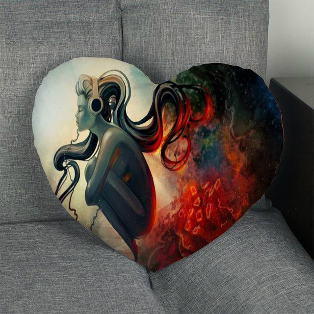Music Art Heart-Shape Pillowcases