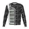 Music Notes Piano Keys Black Sweatshirt