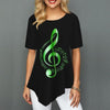 Music Symbol Round Neck T-Shirt