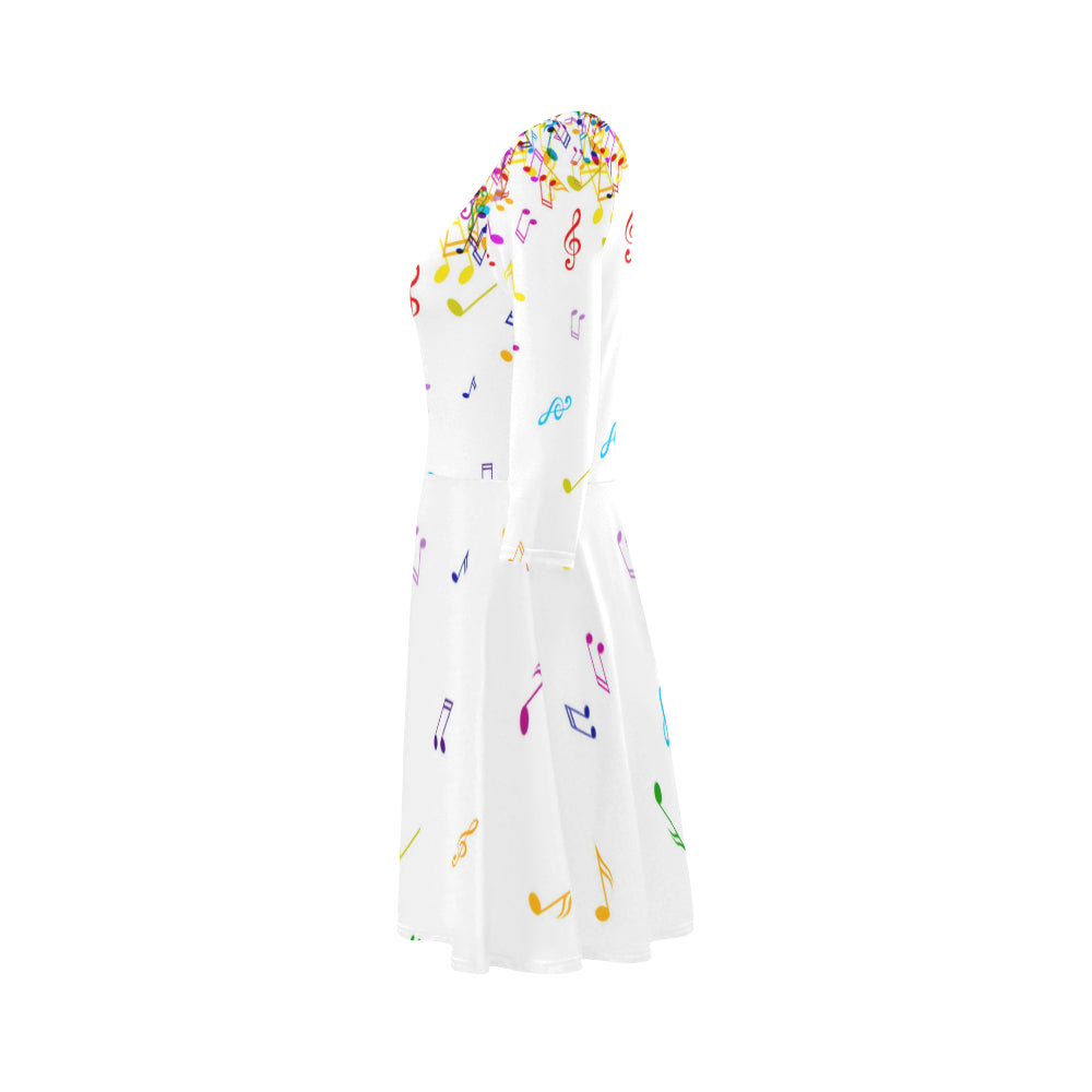Colorful Music Notes Sleeve Sundress
