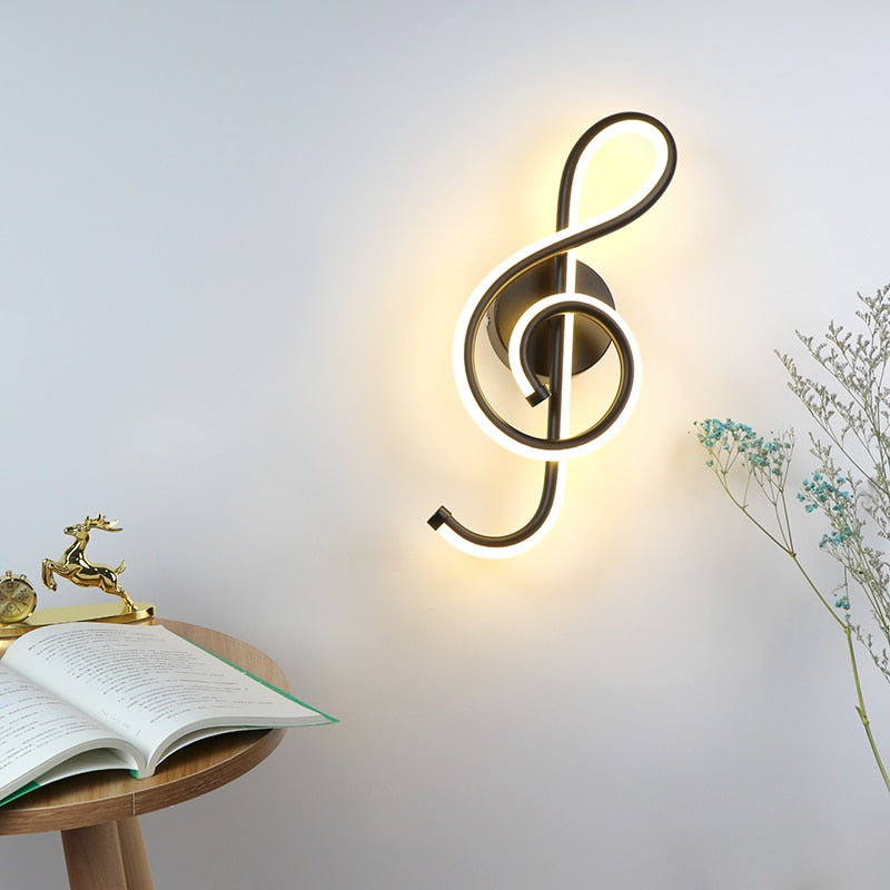 Treble Clef Wall Lamp