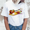 3D Color Music Printed T-shirt - Guitar/Piano Keys / XS - { shop_name }} - Review