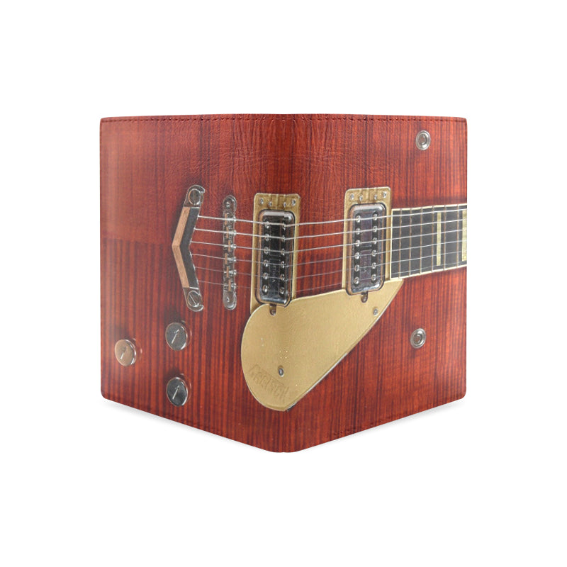 Red Guitar Leather Wallet