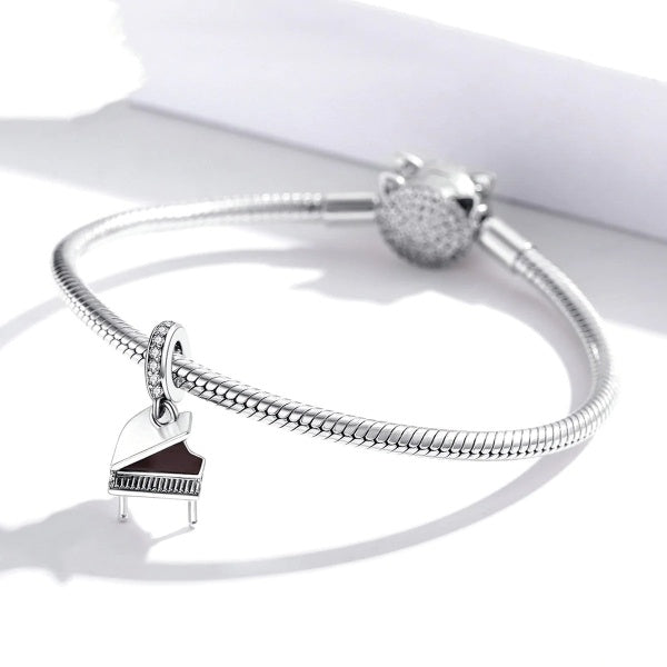Sterling Silver Piano Pendant Bead