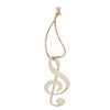 24 Pieces Music Note Wooden Pendant
