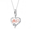 Silver Music Note Heart Necklace