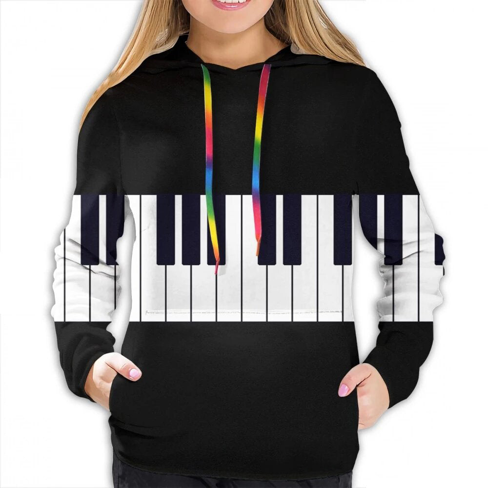 Piano Key Black Hoodie