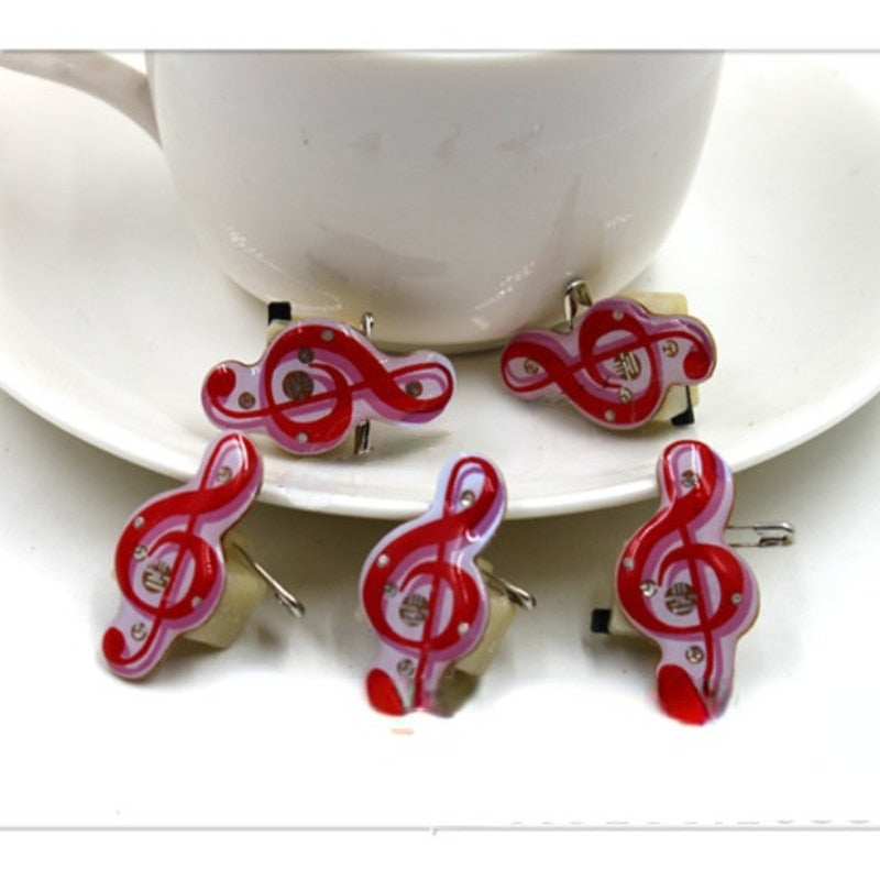 25pcs LED Music Notes Brooch Pin