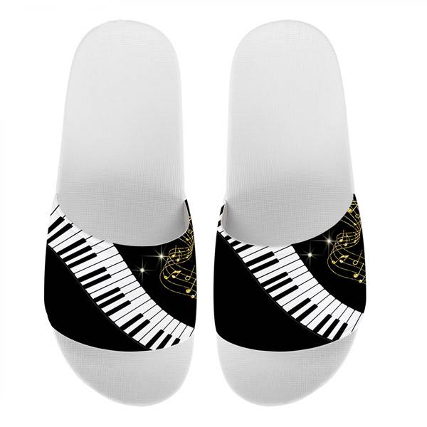 Piano Keys Music Notes Slippers