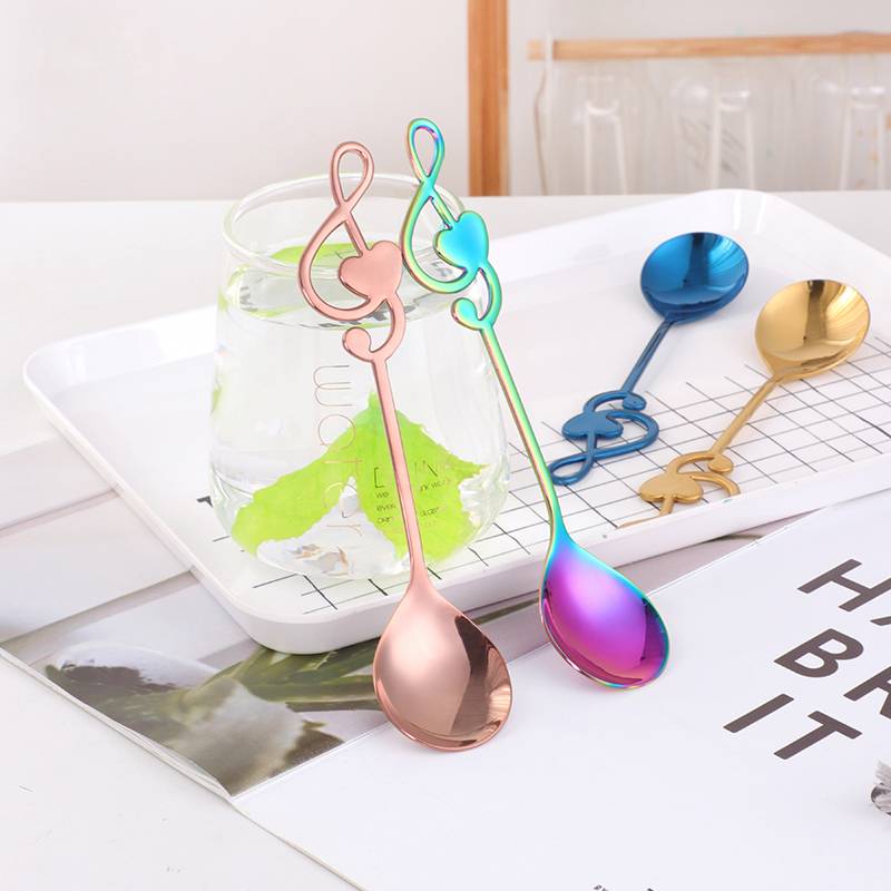 Heart Treble Clef Coffee Spoons