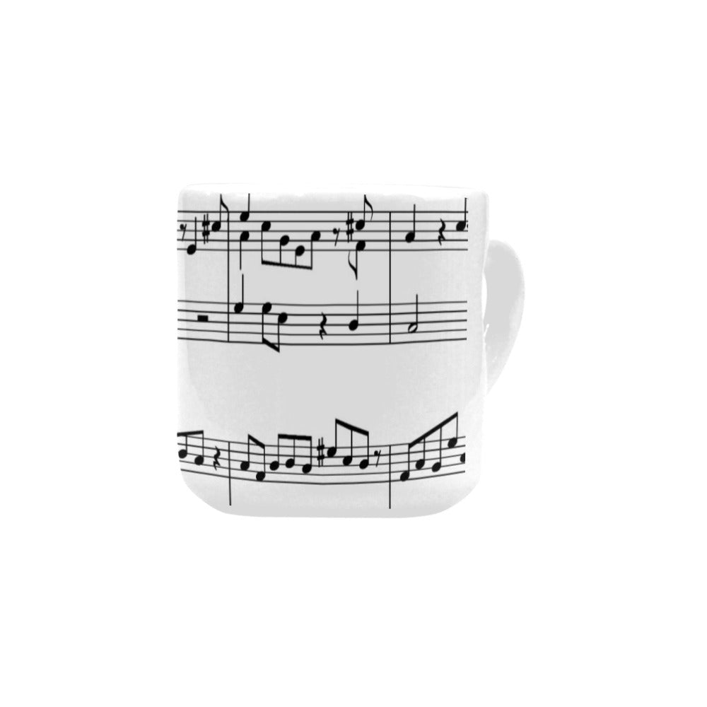 Music Sheet Heart-shaped Mug