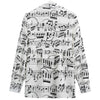 Music Sheet White Long Sleeve Shirt