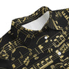 Gold Music Sheet Long Sleeve Shirt