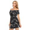 Music Notes Black Ruffle Dress