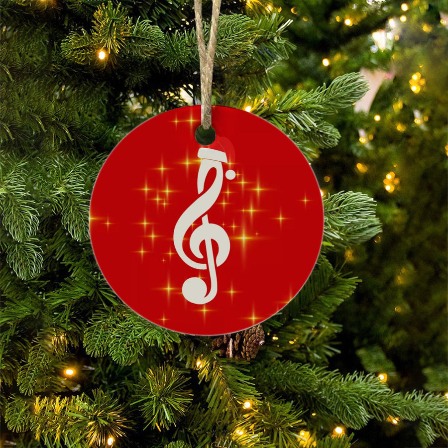 Round Christmas Ceramic endant