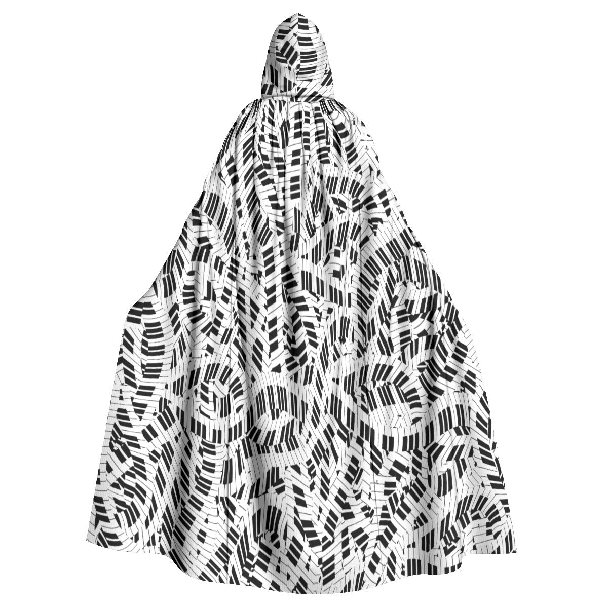 Piano Keys Hooded Cloak