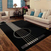 Black Guitar Floor Mat