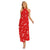 Music Notes Red Halter Dress