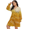 Musical Yellow Plus Size Dress