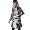 All-Over Print Women's High Neck Dress With Long Sleeve