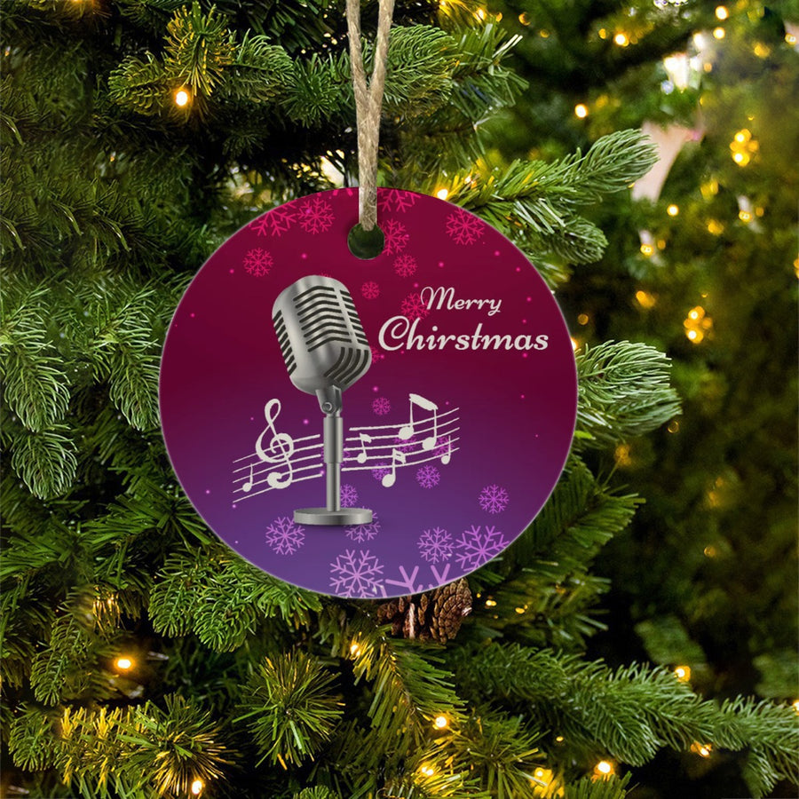 Round Christmas Ceramic endant