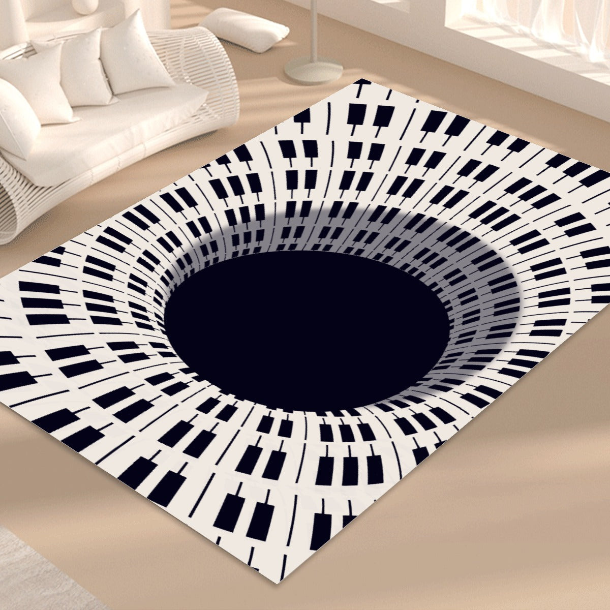 Piano Keys Hole Floor Mat