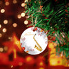 Round Christmas Ceramic endant