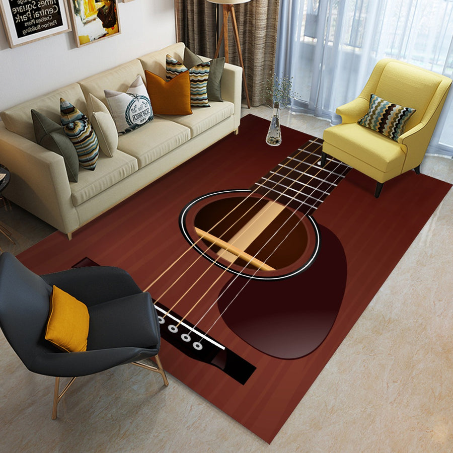 Brown Guitar Floor Mat