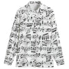 Music Sheet White Long Sleeve Shirt