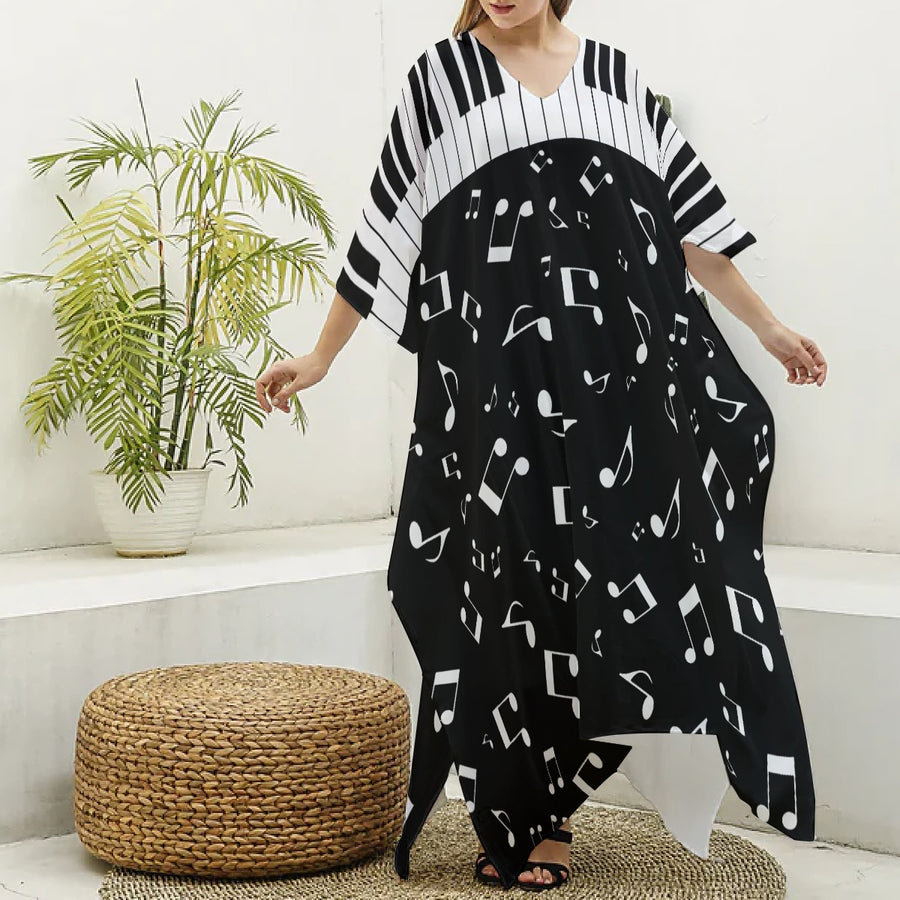 Music Piano Keys  Kaftan Robe