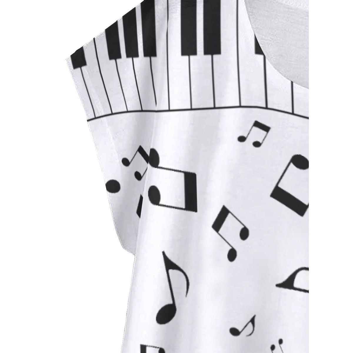 Piano Music Notes White T-Shirt