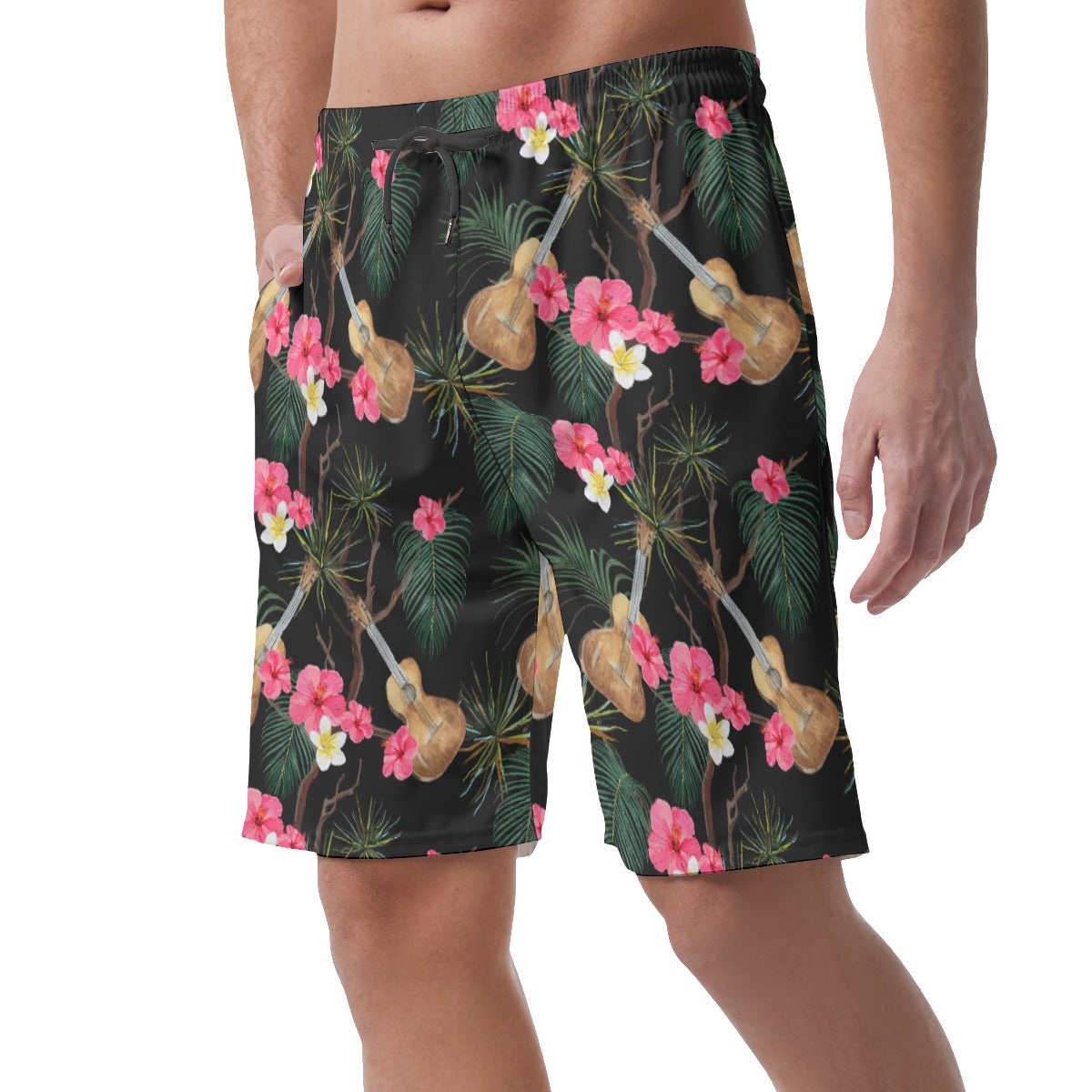 Guitar Hibiscus Short Pants