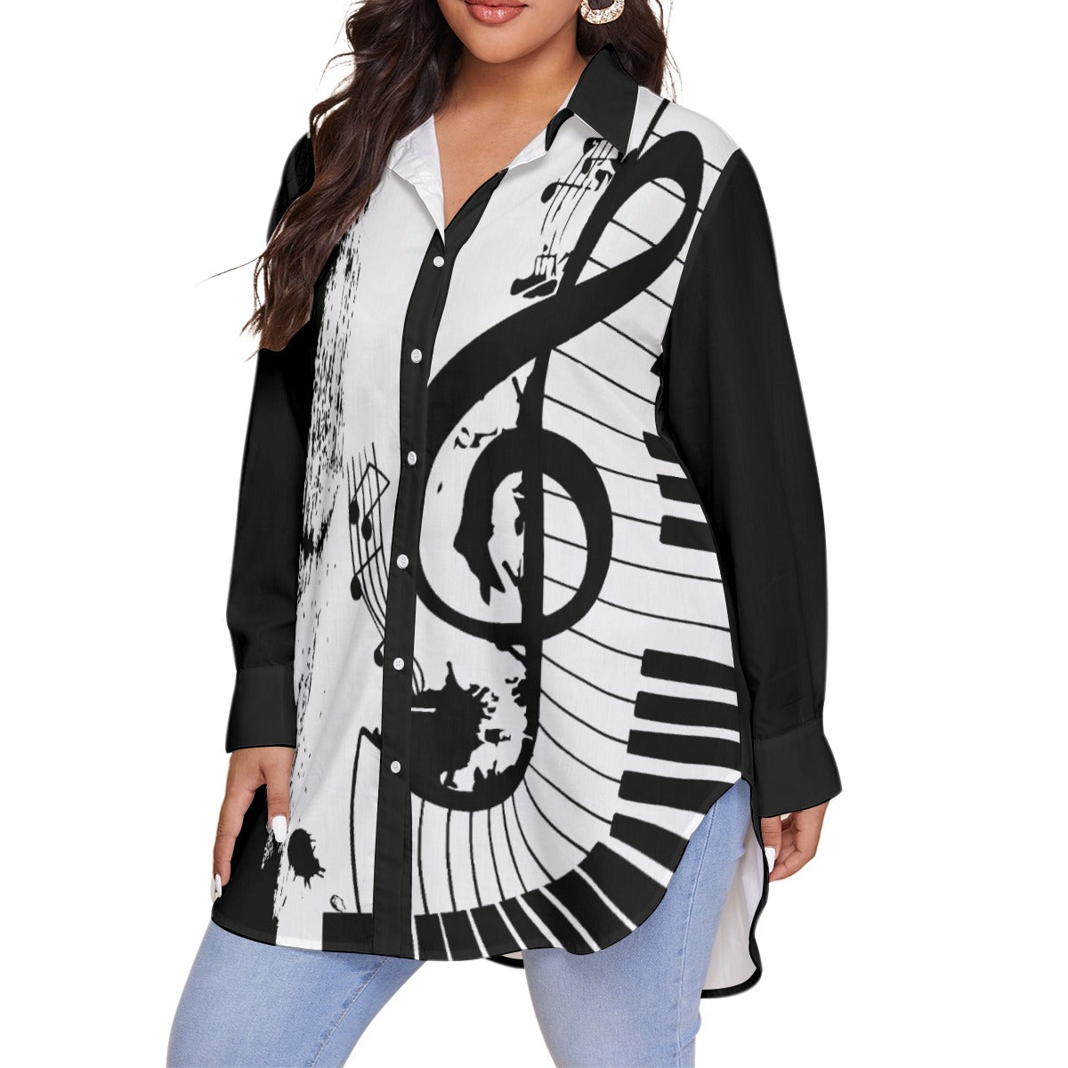 Music Piano Keys Shirt Plus Size