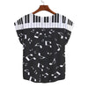 Piano Music Notes Black T-Shirt