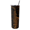 Saxophone Music Sheet Tumbler